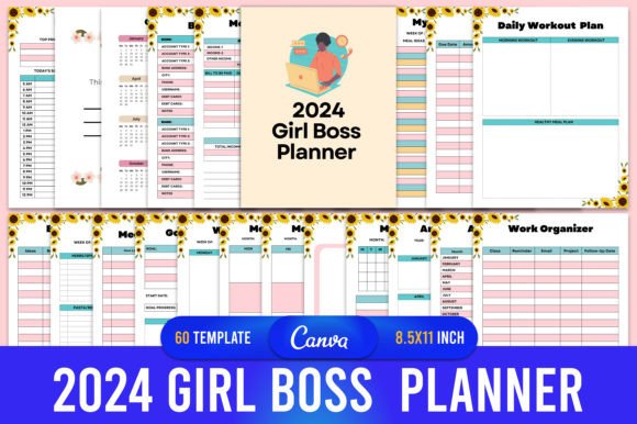 2024 Girl Boss Planner Canva Template: A Real-World Tool for Ambitious Creatives and Entrepreneurs