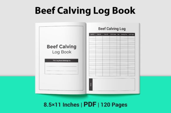Beef Calving Log Book Template for Amazon KDP Publishers