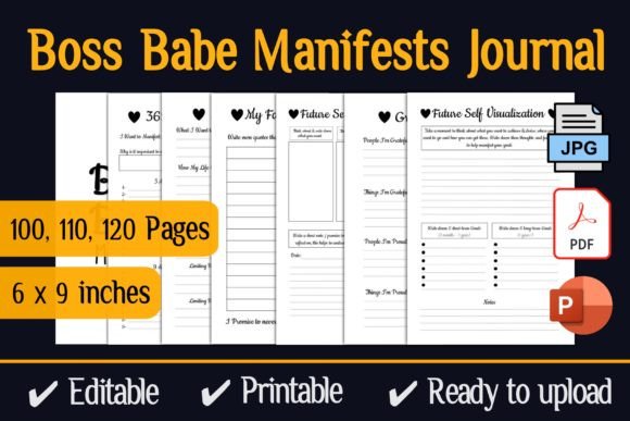 Boss Babe Manifests Journal KDP Interior