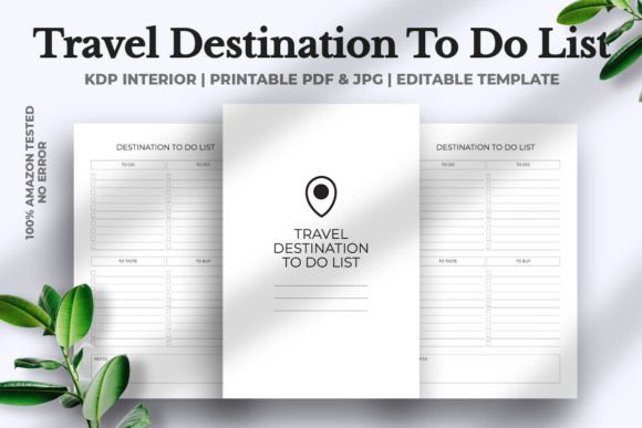 Designing Travel Destination To-Do Lists for Amazon KDP Publishing