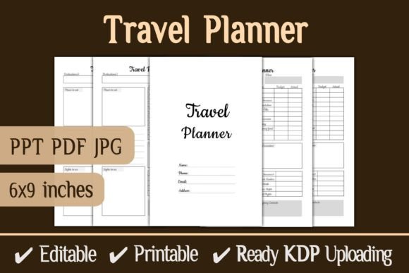 Editable Travel Planner KDP Interior: A Practical Tool for Creators, Entrepreneurs, and Everyday Organizers