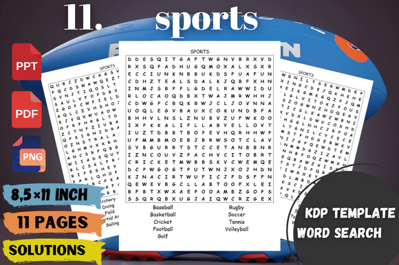Exploring the SPORTS Word Search Puzzle - KDP Interior: A Versatile Tool for Educators, Creators, and Puzzle Enthusiasts