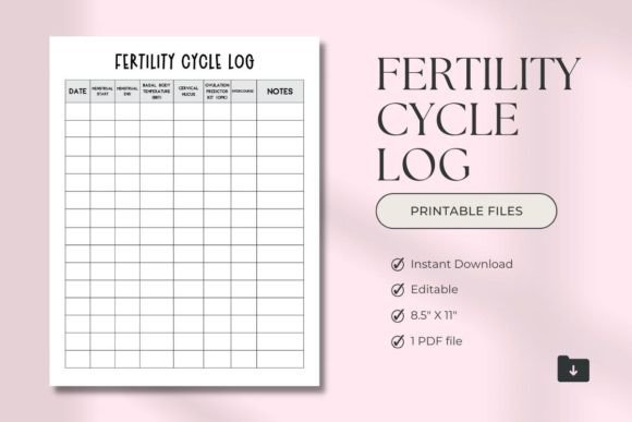 Fertility Cycle Log Printable File KDP – A Practical Tool for Charting Your Path to Parenthood