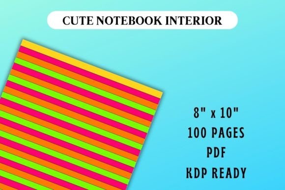 Neon Bright Journal Interior for Print on Demand Success