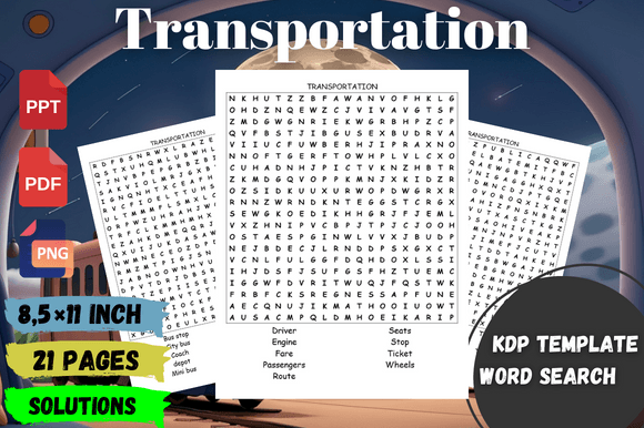 Transportation Word Search KDP: A Practical Tool for Boosting Your Publishing Business