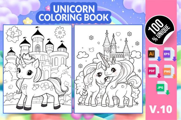 Unicorn Coloring Book KDP Interior V10: A Practical Tool for Creators, Educators, and Small Business Owners