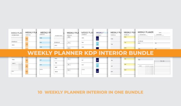 Unlock Your KDP Publishing Potential with the Weekly Planner Template KDP Interior Bundle